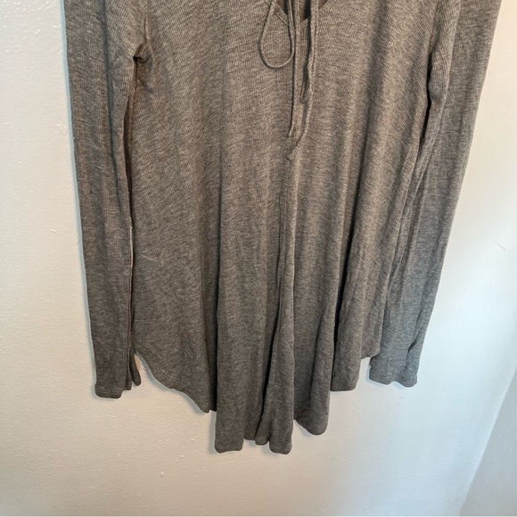 Sweet Claire Ribbed Long Sleeve Top Heather Gray - Picture 8 of 10